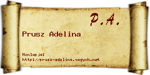 Prusz Adelina névjegykártya